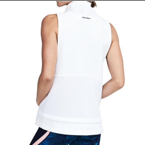 Under Armor New Media Woven Vest 1/4 Zip Kangaroo Pocket Mesh Woven Back Size XS - Picture 4 of 16